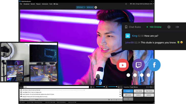 O XSplit Broadcaster é o melhor software para começar a fazer streaming na Twitch