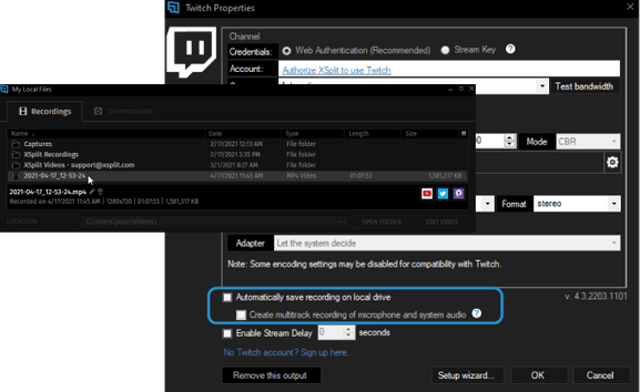 Twitch 스트림이 끝나면 해당 콘텐츠를 고품질 녹화로 전환하여 다른 채널에서 이용할 수 있습니다.