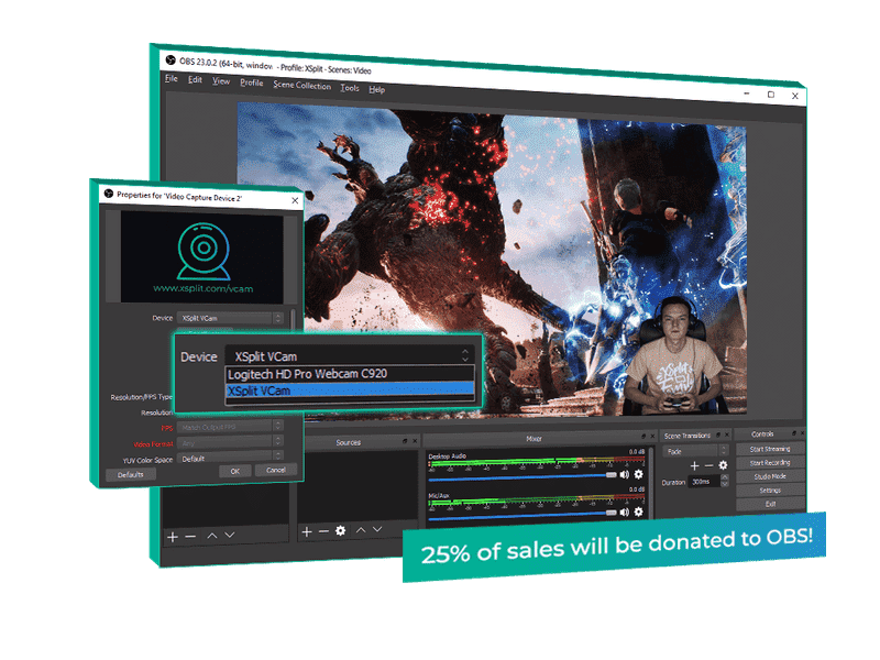 Utiliser XSplit VCam comme un écran vert virtuel dans OBS