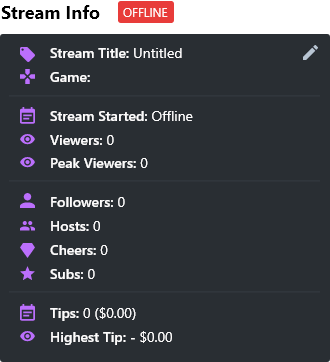 xsplit gamecaster stream info