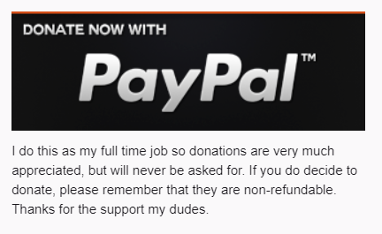 Paypal donation button