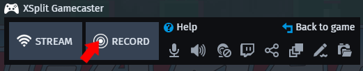 XSplit Gamecaster record overlay